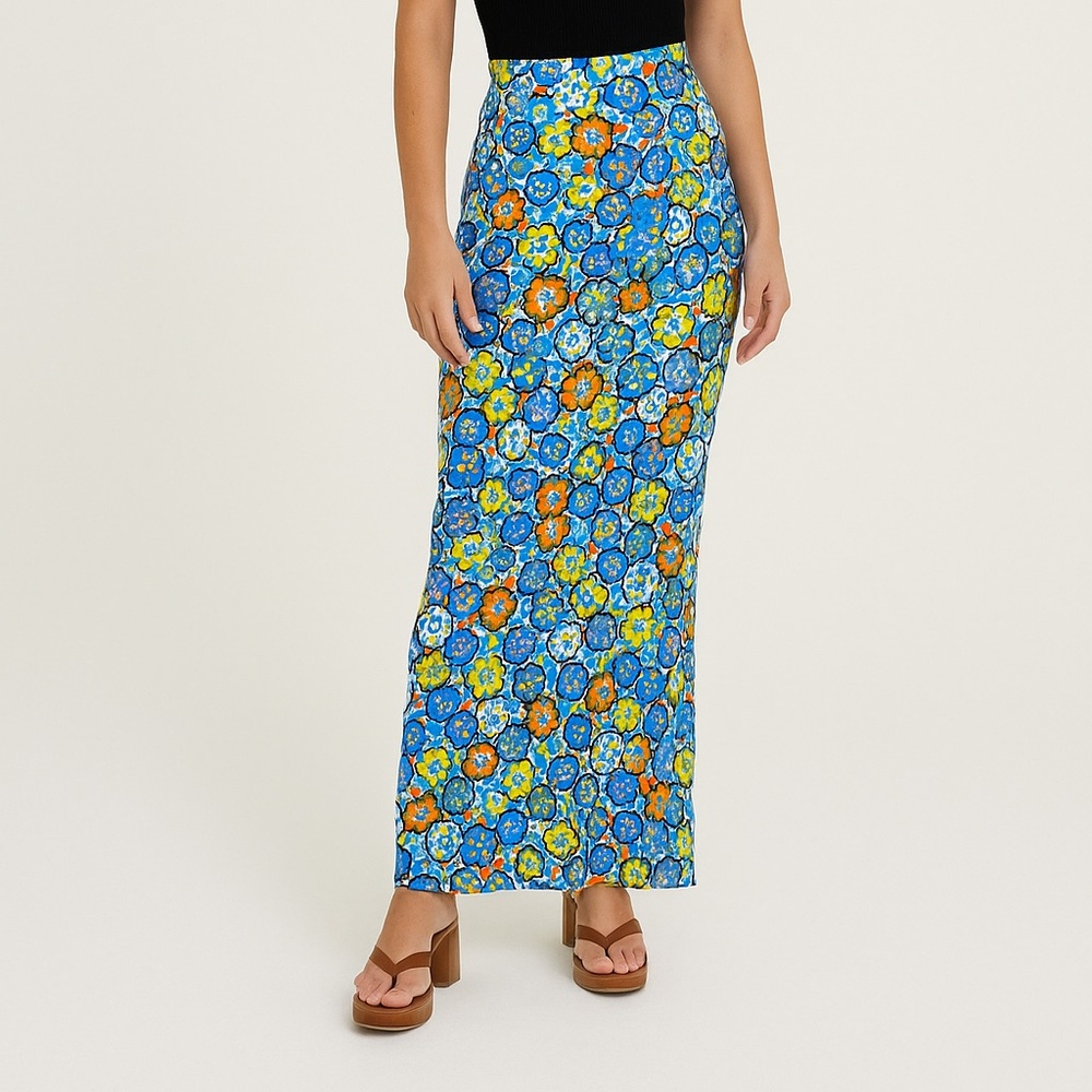 NEW Emilio Pucci Runway‎ Floral Print Maxi Skirt